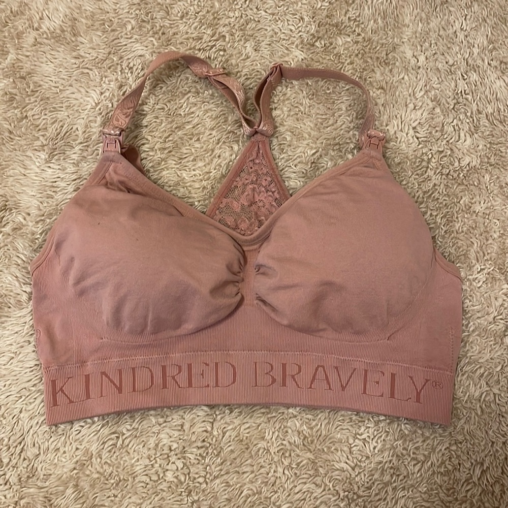 Kindred Bravely Sublime® Hands-Free Pumping & Nursing Bra Mauve Large